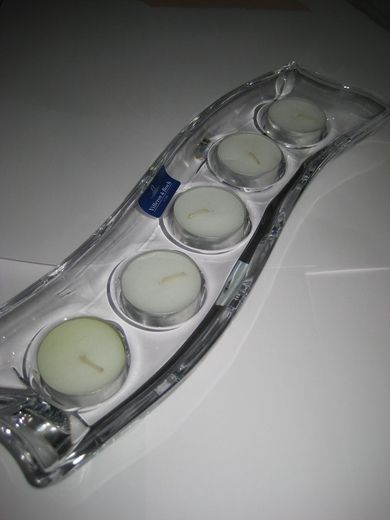 Lysestake i krystall ubrukt i originaleske Willeroy Boch 70-80 tallet