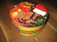 Pen kakeboks med bamse motiv ca 13 cm i diameter
