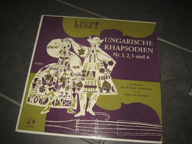 Hans Swarowsky og Orchester der Wiener Staatsoper: LIST, UNGARISCHE RHAPSODIENNR 1,2,3 UND 6.  MMS 2189.