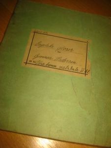 Kladdebok fra 40-50 tallet, engelske glosar