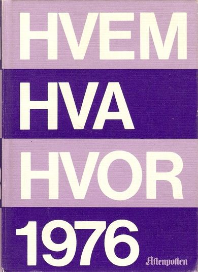 1976. HVEM HVA HVOR