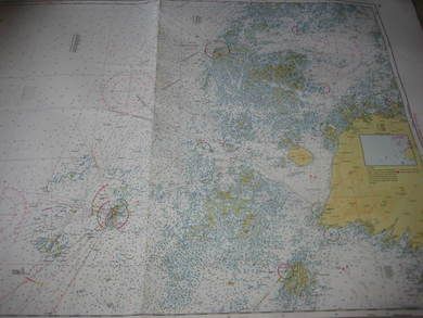 VEGA - BREMSTEIN - SKJÆRVÆR Originalkart fra Det Norske kartverk pent i glass og ramme Dette er kart nr 6