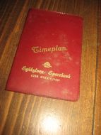 Reklamesak fra Sykkylven Sparebank, med innlagt og brukt timeplan fra 1974. Vik skule.