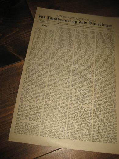 1906,  marts, For Landbruget og dets Binæringer.