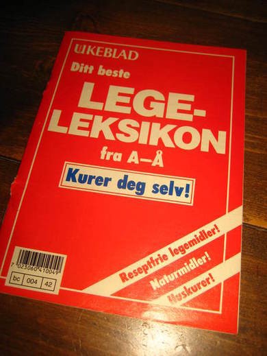 LEGE LEKSIKON, fra Norsk Ukeblad, 1992
