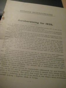 1925, BERGENS REDERIFORENING. AARSBERETNING