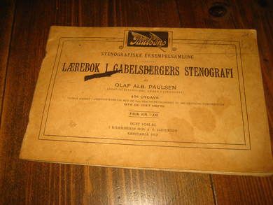 PAULSEN: LÆREBOK I GABELSBERGERS STENOGRAFI 1913