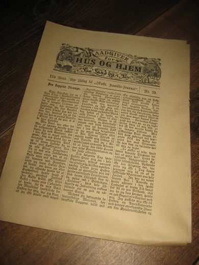 RAADGIVER for HUS OG HJEM, nr 29, 1800 tallet.
