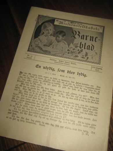 1912 nr 016 Missionsselskabets Barneblad