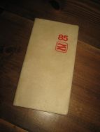 Ubrukt plankalender fra Sunnmørsbanken 1985