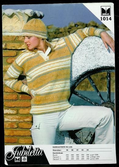 1014 DAMEGENSER OG LUE Jubiletta fra Dale Fabrikker Bergen