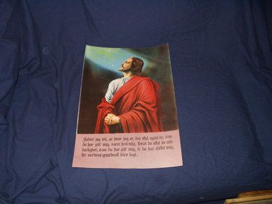 Religiøs plakat med tekst