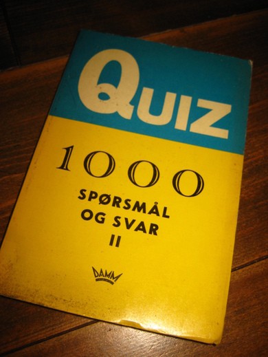 QUIZ. 1000 SPØRSMÅL.  OG SVAR. 1962. 