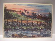 Strøkent, ubrukt kort fra 40 tallet, serie GNH 1290.