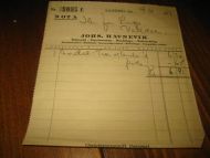 NOTA fra Johs Havnevik Aalesund 1943