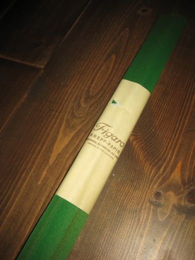 Figaro krepp papir i ubrukt pakke nr 65 70-80 tallet Grønt