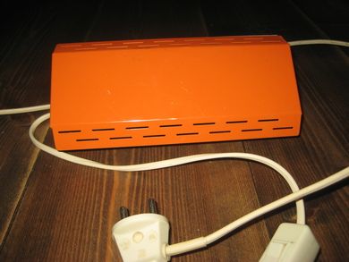 Veglampe i metall orange 70 tallet