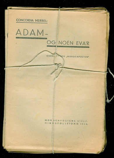 CONCORDIA MERREL: ADAM- OG NOEN EVAR. 1935