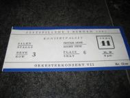 Plassbilett til FESTSPILLENE I BERGEN 1961 KONSERTPALEET