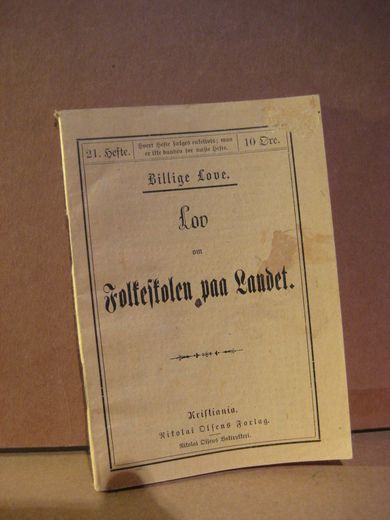 Lov om Folkeskolen paa Landet 1910