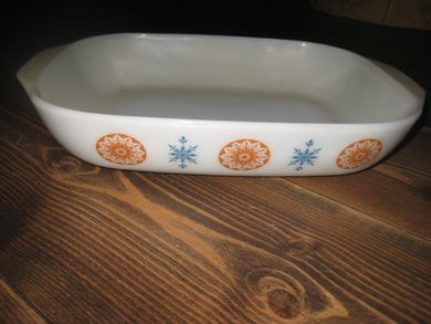 Ildfast skål ca 28*22 cm stor 70 tallet