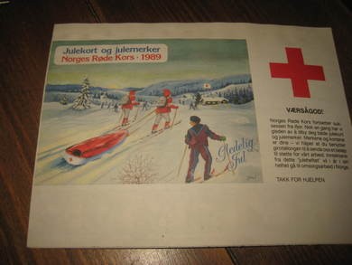 Norges Røde Kors. Julekort og julemerker, 1989.