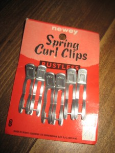 Pakke med hårklemmer, Spring Curl Clips, 60 tallet