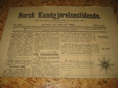 1908 nr 224 Norsk Kundgjørelsestidende