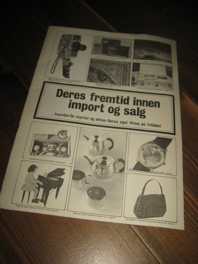 Deres fremtid innen import og salg. 1967.