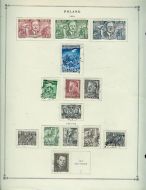 1951 / 52. Lot på 14 frimerker fra Polen.