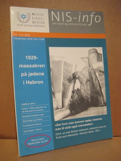 2006 nr 003 NIS -info 1929 massakren på jødene i Hebron