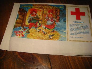 1993 Julemerker og julekort fra Norges Røde Kors Komplett pakke