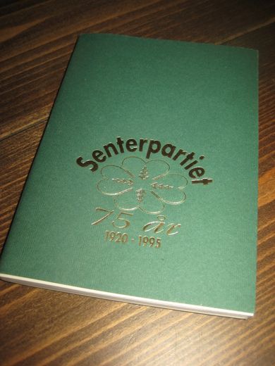 Senterpartiet 75 år. SANGBOK. 1920-1995.