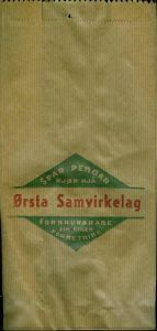 Papirpose fra Ørsta Samvirkelag, 60 tallet