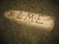 Gammel merkestokk med kjennemerke ca 31 cm lang pen til så mangt