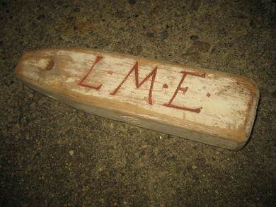 Gammel merkestokk med kjennemerke ca 31 cm lang pen til så mangt