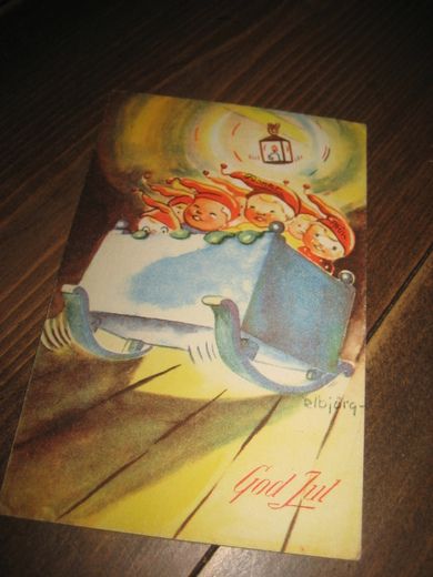 Brukt kort, SERIE  N 4654. Stempla TRONDHEIM 20.12.48. Med julemerke.