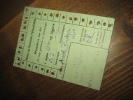 Brukt klippekort for bil fra B/F KVERNES 16 JUNI 1982