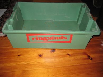 Reklamekasse i hardplast ringstads 60 tallet