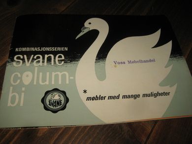 Brosjyre fra EKORNES FABRIKKER, SVANE COLUMBI, 50-60 tallet. 