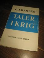 HAMBRO: TALER I KRIG. 1945.