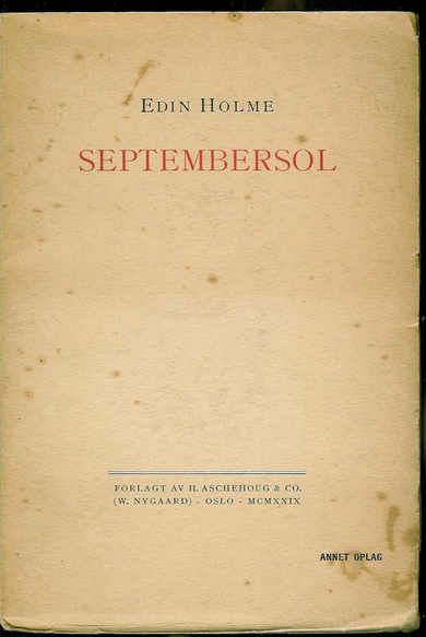 Edin Holme: SEPTEMBERSOL.