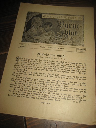 1908,nr 004, Missionsselskabets Barne blad.