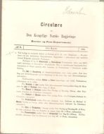 1885,nr 006, Cirkulære fra Den Kongelige Norske Regjerings Marine- og Post- Departement.