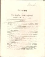 1885,nr 006, Cirkulære fra Den Kongelige Norske Regjerings Marine- og Post- Departement.