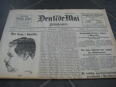 1928 nr 300 Den 17de Mai Olav Duun i Amerika