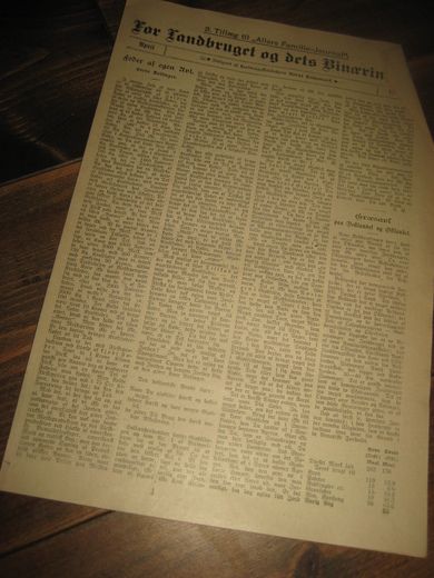 1906,  april, For Landbruget og dets Binæringer.