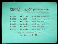 Priser 1937. Beha platekonfyrer
