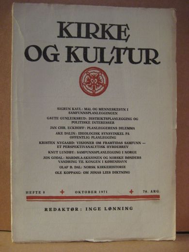 1971 nr 008 KIRKE OG KULTUR