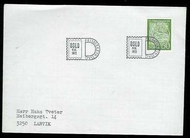 1972 9 10 FRIMERKETS DAG OSLO